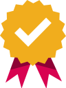 image of an award ribbon with a checkmark